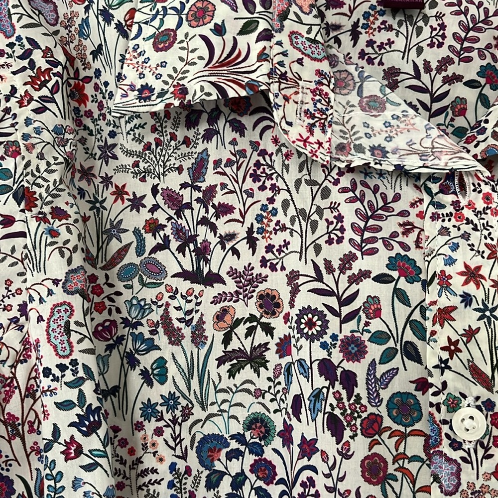 Beautiful J. Crew button down in cotton Liberty fabric. Excellent condition.